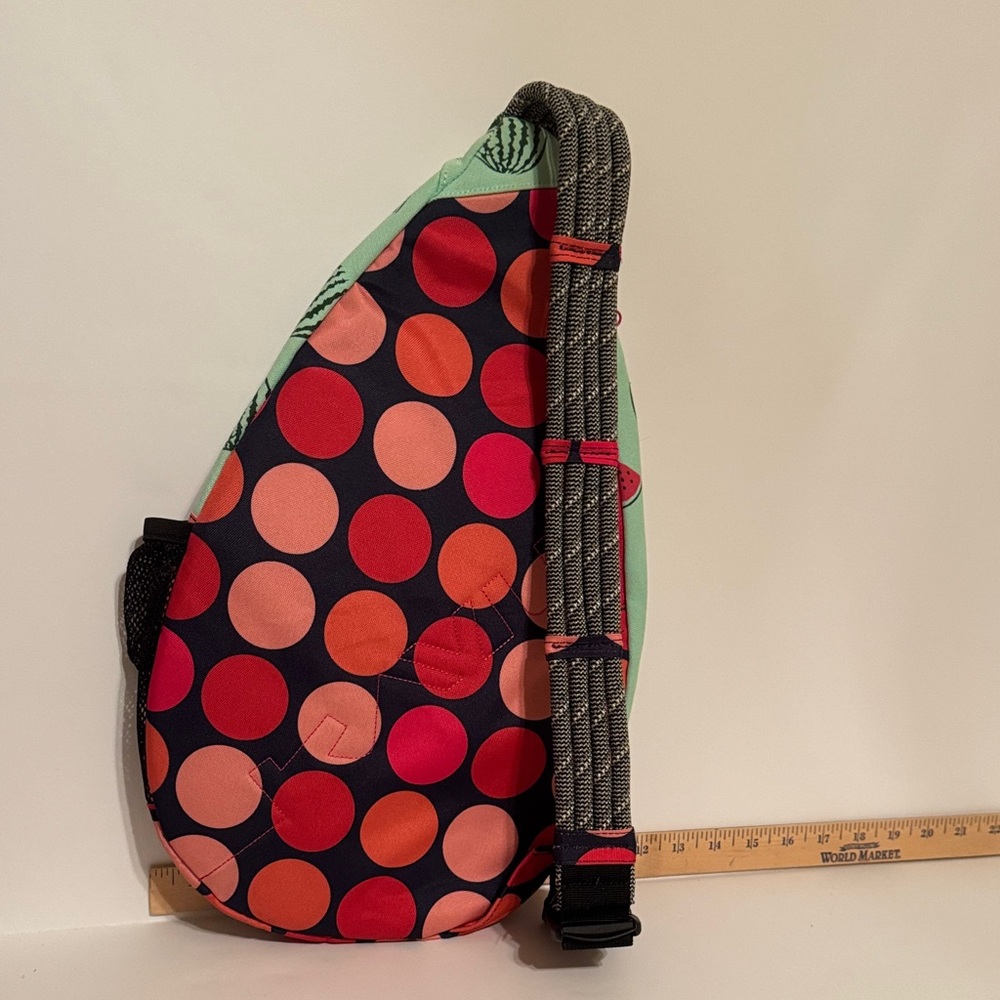 Kavu Green and Red Watermelon Polka Dot Sling Bag - Picture 2 of 2